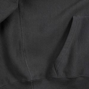 Relaxed Fit Fleece Hooded <b>Sweatshirt</b> in <b>Black</b> Color Soft Cotton Blend Pullover Hoodie Casual Warm Unisex Streetwear for Men - Product Image 6