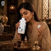 Huile parfumée Oud Kadim Tea, format standard 100g, flacon blanc, arôme naturel pour spa, massage et diffuseur domestique