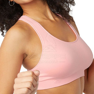 Soutien-gorge de sport pour femme sans coutures, maintien élevé, bretelles réglables, rembourrage frontal, séchage rapide, écologique, pour gym, course, yoga, fitness, entraînement - Product Image 3