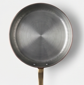 Handmade Heavy Copper Frying <b>Pan</b> With Stainless Steel Lining And Brass <b>Handle</b> Vintage Style For Gas Use And Induction Stoves - Product Image 3