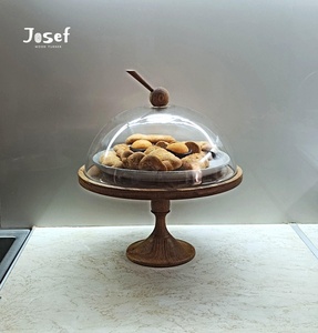 New Arrival DIVA COLLECTION Handmade Acacia Wood Round Cake <b>Stand</b> Rustic Serving <b>Stand</b> with Sustainable Features <b>Microwave</b> Safe - Product Image 3