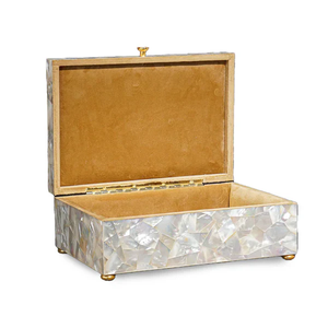 Coffret à bijoux en bois fait main de qualité supérieure avec incrustations de nacre, boîte de rangement de luxe - Product Image 2