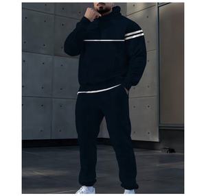 Conjunto de pantalones de chándal para hombre, chándal de gran tamaño en blanco, chándales para hombre con logotipo personalizado - Product Image 3