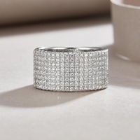 Cincin Berlian Moissanite Terlaris Untuk Wanita VVS Berkilau Hadiah Pertunangan Pernikahan Perhiasan Tersedia Untuk Dijual