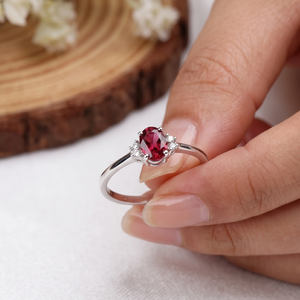 Bague femme Tourmaline rose naturelle et pierre précieuse CZ mois d'octobre pierre de naissance 925 bijoux en argent Sterling massif pour la vente en gros - Product Image 1