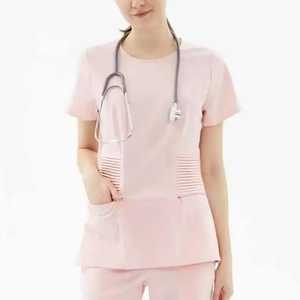 Unisex Blue Nurse <b>Scrubs</b> Set Jersey Fabric Woven <b>Hand</b> Drawn Printing Fashion Spandex Design Hospital Uniforms Sizes - Product Image 6