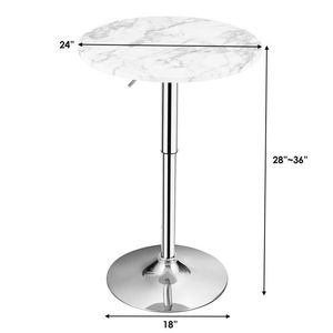 Mesa de Bar Redonda Giratoria de 360 Grados con Altura Ajustable, Mesa de Cóctel Plegable de MDF para el Hogar - Product Image 4
