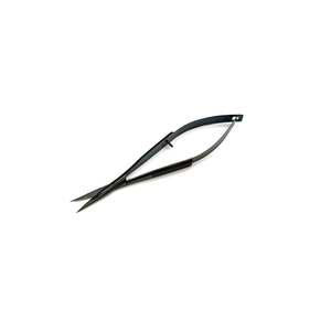 Tijeras de Acero Inoxidable Negro con Resorte, Hoja Recta, Logotipo Personalizado, Instrumento de Belleza, Tijeras Profesionales para Salón - Product Image 1