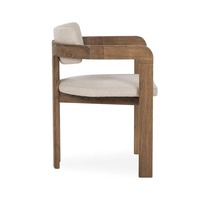 Fauteuil en teck massif de haute qualité, écologique, durable, avec rembourrage doux, dossier ergonomique, chaise de salle à manger moderne, mobilier pour la maison