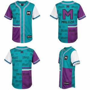 Maillot de baseball style urbain, sublimation pour équipe sportive, MALUZA INDUSTRIES, maillot de baseball premium streetwear - Product Image 6