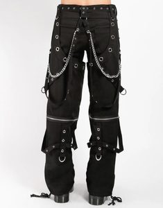Custom High Quality 100% Cotton Gothic Pants Unisex Loose Fit Multi <b>Pocket</b> Alternative Fashion Streetwear <b>Trousers</b> - Product Image 2