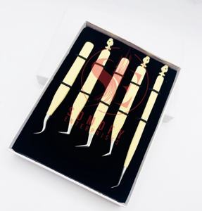 แหนบปลายไมโครเคลือบผงครีมด้ามจับพิเศษสำหรับการต่อขนตาโลโก้ที่กำหนดเองวัสดุสแตนเลสคุณสมบัติใหม่ - Product Image 5