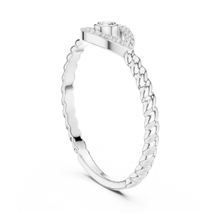 Anillo de Diamante Cultivado en Laboratorio EVIL EYE para Mujer, Juego de Anillos de Oro Blanco de 18 Quilates con Piedras Laterales, Chapado en Rodio, Protección de Buena Suerte, Uso Diario - Product Image 3