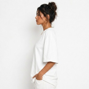 Último Diseño 2026 Camisetas de Verano Holgadas y Transpirables para Mujer, 100% Algodón, Estilo Urbano, con OEM ODM - Product Image 5