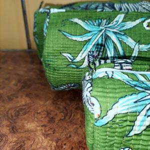 Lot de 3 trousses de toilette matelassées en coton 100 % avec fermeture éclair, écologiques, pour femmes - Product Image 4