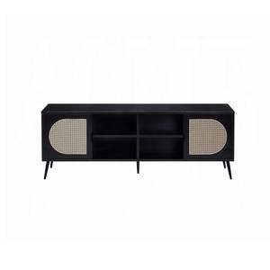 Soporte de TV negro con elegante pata de metal - Product Image 3