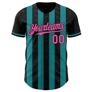 Custom Baseball Uniform Full Button Printed Short Sleeve Breathable Unisex Polyester Jersey Bulk Wholesale - Product Image 4