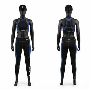 Premium 280 GSM Nylon Spandex BJJ <b>Leggings</b> Bra Set <b>Black</b> Blue Athletic Compression Custom Logo Training Fightwear Performance - Product Image 1