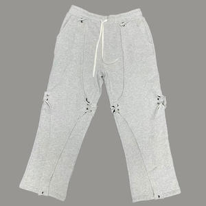Joggers personnalisés pour hommes en nylon/coton, coupe évasée, anti-statique, avec lacets, pour le streetwear et le style hip-hop, pour un design avant-gardiste - Product Image 5