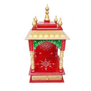 Producto de decoración del hogar de templos de madera indios tradicionales - Product Image 4