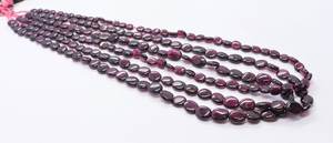 ลูกปัดโรโดไลต์การ์เนตทรงรีเรียบ ลูกปัดโรโดไลต์การ์เนตทรงรีธรรมดา ลูกปัดพลอยการ์เนตสำหรับทำเครื่องประดับขายส่ง - Product Image 6