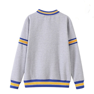 เสื้อสเวตเชิ้ต Sigma Gamma Rho Chenille ลายตัวอักษรกรีก สำหรับฤดูหนาว แบบยูนิเซ็กซ์ ผลิตจากโพลีเอสเตอร์/คอตตอน สีเทา น้ำเงิน เหลือง ลายทาง มีกระเป๋า คอกลม สำหรับชมรมนักศึกษา - Product Image 2