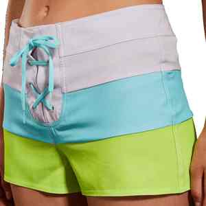 Shorts de Cintura Alta de Moda, Imprescindibles para las Vacaciones, Material Suave y Elástico, Atuendo Cómodo para la Piscina, Shorts de Playa para Mujer - Product Image 4