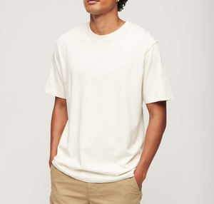 Vente directe d'usine, t-shirts en coton uni de haute qualité, manches courtes, surdimensionnés, personnalisés pour hommes, t-shirts de luxe écologiques - Product Image 1