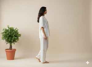 Pijama de Mujer de Manga Larga Estampado de Tallas Grandes, Conjunto de Camisón y Pantalones para Dormir, Personalizable con Estampado Floral, ¡Venta Caliente! - Product Image 4