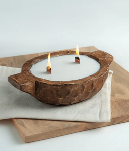 เชิงเทียนไม้คุณภาพดีรูปทรงวงรี  รักษ์โลก  ตกแต่งบ้านสวยงาม - Product Image 4