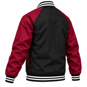 Chaqueta Cortavientos de Alta Calidad para Hombre, Chaqueta Bomber Varsity a la Moda, Color Sólido, Estética, Ropa Exterior Cortavientos para Hombre - Product Image 4