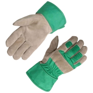 Gants de travail de sécurité en cuir de vachette pleine fleur de qualité supérieure, résistants à la chaleur, certifiés CE, avec manchette de sécurité antidérapante - Product Image 1