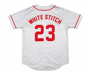 Camiseta de Béisbol Blanca con Costuras Grises y Rojas, Corte Regular, Manga Corta para Hombre, Logotipo Serigrafiado, Cierre con Botones Delanteros, para Todas las Temporadas - Product Image 2