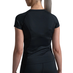 Haut de compression de studio pour femmes, manches longues, ajusté au corps, t-shirt d'entraînement athlétique doux, vente en gros - Product Image 2