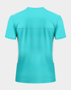 เสื้อแจ็คเก็ตฟุตบอลชายแบบซับลิเมชั่น ปี 2026 แขนสั้น คอกลม ระบายเหงื่อได้ดี สีน้ำเงินล้วน ผลิตจากโพลีเอสเตอร์ ทรงปกติ - Product Image 2