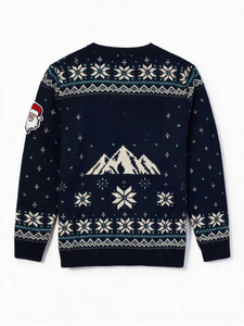 Men's LED <strong>Light</strong> up Rudolph Reindeer Ugly <strong>Christmas</strong> Sweater Fair Isle Jacquard Knitted <strong>Christmas</strong> <strong>Jumper</strong> <strong>With</strong> Santa Patch - Product Image 4