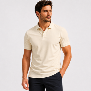 Polo homme premium conçu pour un style décontracté et sportif, tissu léger, texture douce, idéal pour l'été, confortable à porter. - Product Image 1