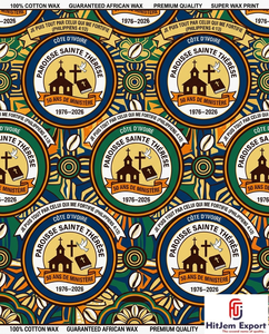 Premium African Wax Print Fabric Manufacturer Custom Church Celebration Anniversary Uniform Textile Supplier - Product Image 2