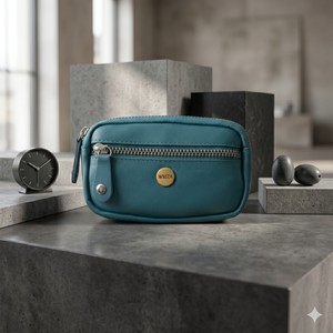 WRIZA Genuine Leather Coin <b>Purse</b> for Women | Travel & Work Mini Zipper <b>Key</b> Pouch Keychain Holder Compact Change Wallet Organizer - Product Image 6