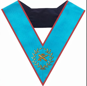 Expert - Off!cer <b>Collar</b> - AASR Hand Embroidered Beads Fashion Simple Magnet Badge masonic regalia manufacturer - Product Image 1