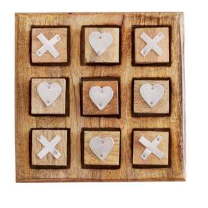 Juego de Tic Tac Toe de Madera para Niños, Juego de Mesa XO con Corazones y Cruces Plateadas, Divertido Juego Familiar, Regalo Perfecto para Todas las Ocasiones - Product Image 5