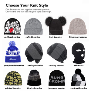Gorro de Punto a Rayas para Adultos, Unisex, Cálido para Invierno, 56-58CM, Material Acrílico, Estilo Casual - Product Image 6
