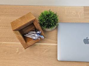 Porte-stylos en bois fait main, organisateur de bureau minimaliste, type sur pied, à un seul niveau, support de rangement multifonctionnel pour usage au bureau - Product Image 5