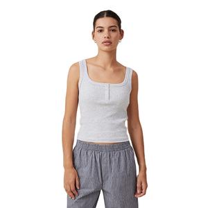 Nuevo Top Corto sin Mangas con Diseño de Botones Personalizado, Ropa de Verano, Diseño Casual y Moderno, Top Cómodo para Mujer - Product Image 1