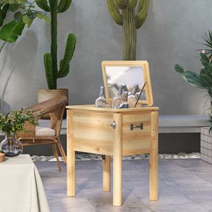 Frigorifero portatile in legno da 54 litri con apribottiglie per feste in giardino, terrazza e bordo piscina - Product Image 2