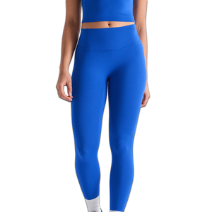 Conjunto de dos piezas de pantalones de marca para adultos, ropa deportiva personalizada para mujer, proveedor de conjuntos de yoga para mujer, sujetador deportivo de espalda cruzada y leggings de cintura alta - Product Image 3