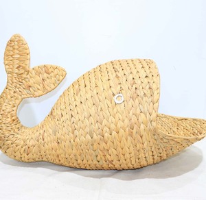 Cesta Multifuncional de Jacinto de Agua Natural Hecha a Mano con Forma de Ballena para Almacenamiento de Juguetes, Ecológica - Product Image 2