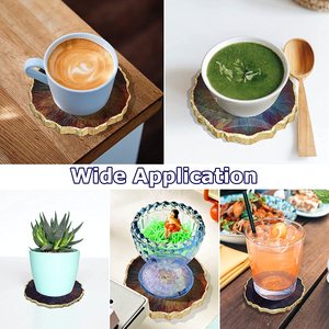 Premium Natural Marble Coasters Round <b>Corner</b> Stone Tabletop <b>Protectors</b> for Home Office Gifting - Product Image 6