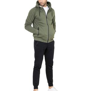Conjunto Deportivo Informal para Hombre con Sudadera de Forro Polar con Mangas Raglán, Cierre de Cremallera, Bolsillos Laterales, Ribete de Canalé en el Dobladillo y Cintura Elástica - Product Image 4