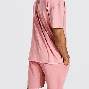 2026 New Custom Wholesale Breathable Summer Wear Men's <b>Sets</b> Short Sleeves T-Shirts with Shorts Polyester/Cotton <b>Knitted</b> Fabric - Product Image 4
